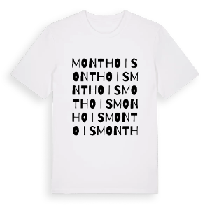 Monthois ordlek t-shirt – ekologisk bomull t-shirt från Pinshirt