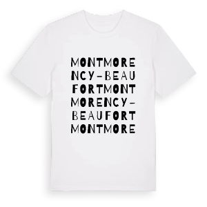 Montmorency-Beaufort ordlek t-shirt – ekologisk bomull t-shirt från Pinshirt