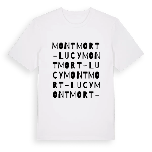 Montmort-Lucy ordlek t-shirt – ekologisk bomull t-shirt från Pinshirt