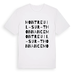Montreuil-sur-Thonnance ordlek t-shirt – ekologisk bomull t-shirt från Pinshirt