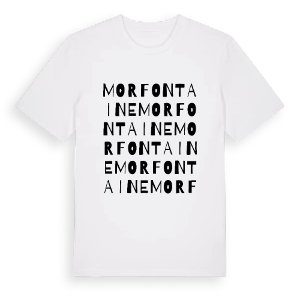 Morfontaine ordlek t-shirt – ekologisk bomull t-shirt från Pinshirt