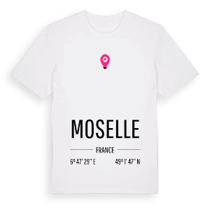 Moselle karta t-shirt – ekologisk bomull t-shirt från Pinshirt