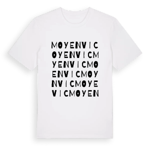 Moyenvic ordlek t-shirt – ekologisk bomull t-shirt från Pinshirt