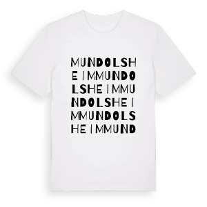 Mundolsheim ordlek t-shirt – ekologisk bomull t-shirt från Pinshirt