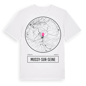 Mussy-sur-Seine t-shirt – ekologisk bomull t-shirt från Pinshirt