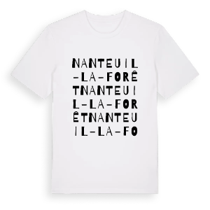 Nanteuil-la-Forêt ordlek t-shirt – ekologisk bomull t-shirt från Pinshirt