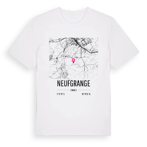 Neufgrange karta t-shirt – ekologisk bomull t-shirt från Pinshirt
