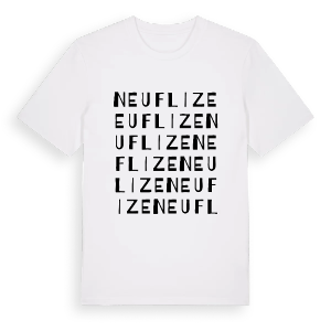 Neuflize ordlek t-shirt – ekologisk bomull t-shirt från Pinshirt