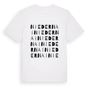 Niedernai ordlek t-shirt – ekologisk bomull t-shirt från Pinshirt