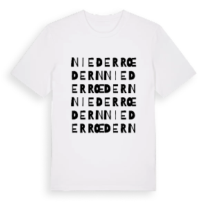 Niederrœdern ordlek t-shirt – ekologisk bomull t-shirt från Pinshirt