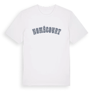 Nomécourt college t-shirt – ekologisk bomull t-shirt från Pinshirt