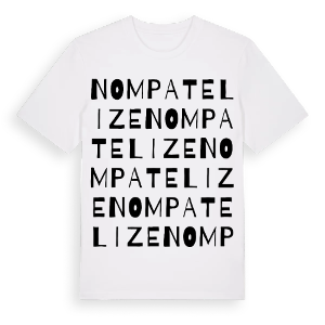 Nompatelize ordlek t-shirt – ekologisk bomull t-shirt från Pinshirt