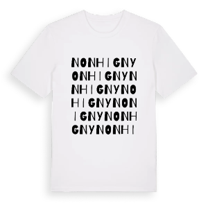 Nonhigny ordlek t-shirt – ekologisk bomull t-shirt från Pinshirt