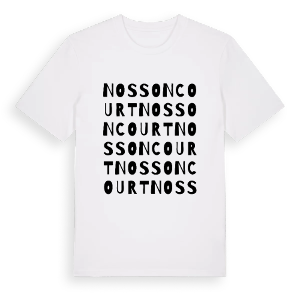 Nossoncourt ordlek t-shirt – ekologisk bomull t-shirt från Pinshirt