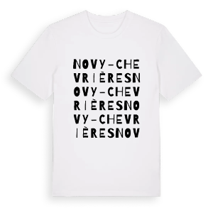 Novy-Chevrières ordlek t-shirt – ekologisk bomull t-shirt från Pinshirt