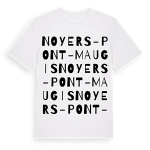 Noyers-Pont-Maugis ordlek t-shirt – ekologisk bomull t-shirt från Pinshirt