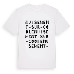 Nuisement-sur-Coole ordlek t-shirt – ekologisk bomull t-shirt från Pinshirt