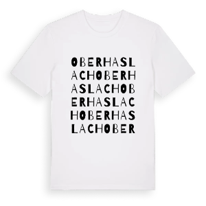 Oberhaslach ordlek t-shirt – ekologisk bomull t-shirt från Pinshirt