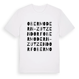 Obermodern-Zutzendorf ordlek t-shirt – ekologisk bomull t-shirt från Pinshirt