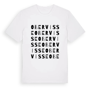 Obervisse ordlek t-shirt – ekologisk bomull t-shirt från Pinshirt