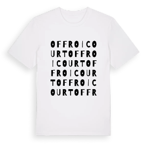 Offroicourt ordlek t-shirt – ekologisk bomull t-shirt från Pinshirt