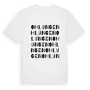 Ohlungen ordlek t-shirt – ekologisk bomull t-shirt från Pinshirt
