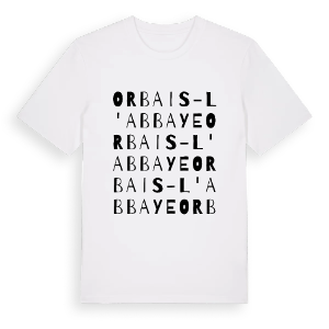 Orbais-l'Abbaye ordlek t-shirt – ekologisk bomull t-shirt från Pinshirt