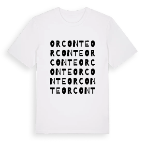 Orconte ordlek t-shirt – ekologisk bomull t-shirt från Pinshirt