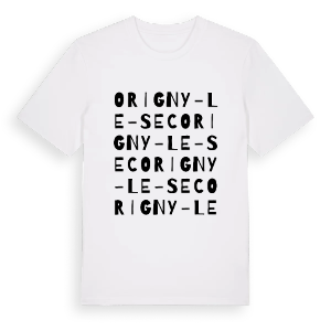 Origny-le-Sec ordlek t-shirt – ekologisk bomull t-shirt från Pinshirt