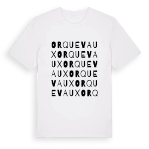 Orquevaux ordlek t-shirt – ekologisk bomull t-shirt från Pinshirt