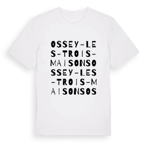 Ossey-les-Trois-Maisons ordlek t-shirt – ekologisk bomull t-shirt från Pinshirt