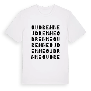 Oudrenne ordlek t-shirt – ekologisk bomull t-shirt från Pinshirt