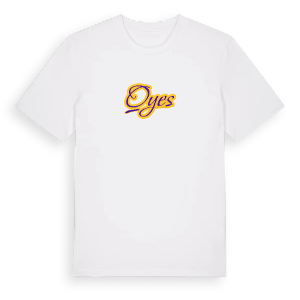 Oyes baseball t-shirt – ekologisk bomull t-shirt från Pinshirt
