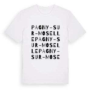 Pagny-sur-Moselle ordlek t-shirt – ekologisk bomull t-shirt från Pinshirt