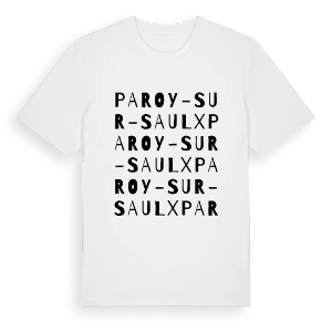 Paroy-sur-Saulx ordlek t-shirt – ekologisk bomull t-shirt från Pinshirt