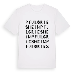 Pfulgriesheim ordlek t-shirt – ekologisk bomull t-shirt från Pinshirt