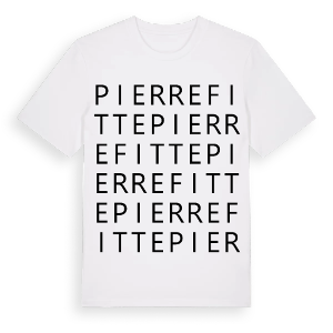 Pierrefitte ordlek t-shirt – ekologisk bomull t-shirt från Pinshirt