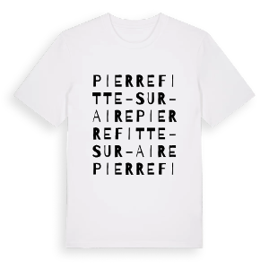 Pierrefitte-sur-Aire ordlek t-shirt – ekologisk bomull t-shirt från Pinshirt