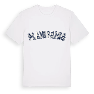 Plainfaing college t-shirt – ekologisk bomull t-shirt från Pinshirt
