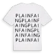 Plainfaing ordlek t-shirt