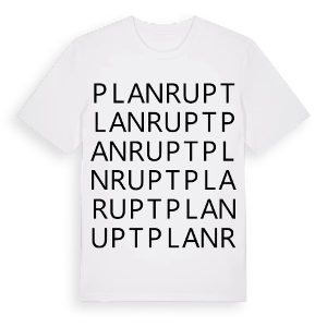 Planrupt ordlek t-shirt – ekologisk bomull t-shirt från Pinshirt