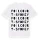 Poilcourt-Sydney ordlek t-shirt