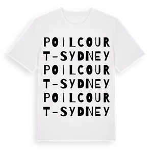 Poilcourt-Sydney ordlek t-shirt – ekologisk bomull t-shirt från Pinshirt