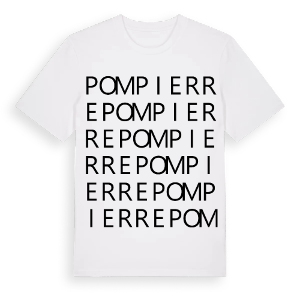 Pompierre ordlek t-shirt – ekologisk bomull t-shirt från Pinshirt