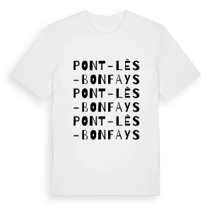 Pont-lès-Bonfays ordlek t-shirt – ekologisk bomull t-shirt från Pinshirt