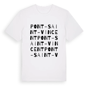 Pont-Saint-Vincent ordlek t-shirt – ekologisk bomull t-shirt från Pinshirt