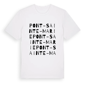 Pont-Sainte-Marie ordlek t-shirt – ekologisk bomull t-shirt från Pinshirt