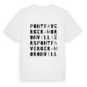 Pontfaverger-Moronvilliers ordlek t-shirt – ekologisk bomull t-shirt från Pinshirt