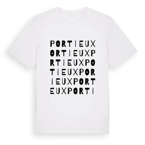 Portieux ordlek t-shirt – ekologisk bomull t-shirt från Pinshirt