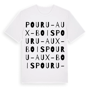 Pouru-aux-Bois ordlek t-shirt – ekologisk bomull t-shirt från Pinshirt